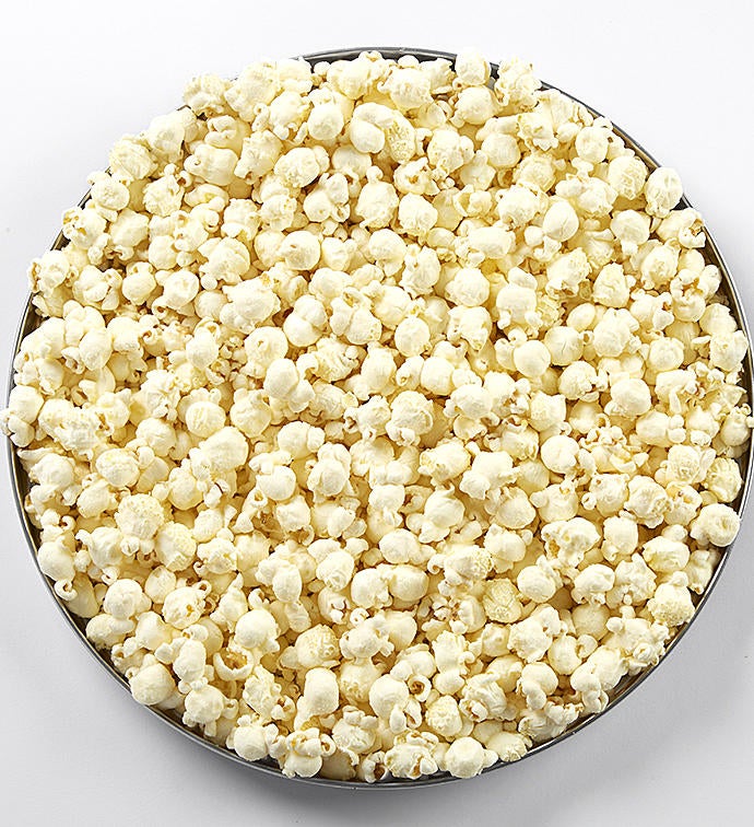 2 Gallon White Gold Snowflakes 4 Flavor Popcorn Tin